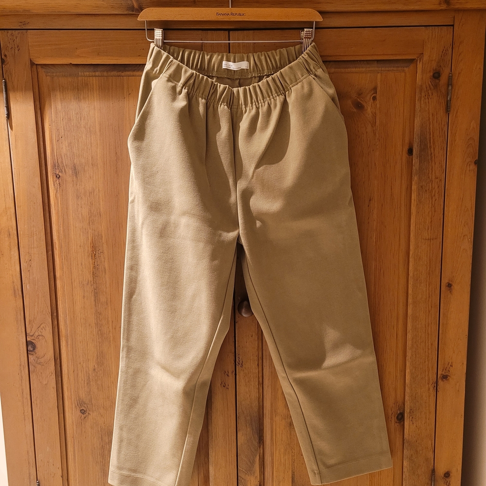 OAK + FORT Olive Green Elastic Waist Pants